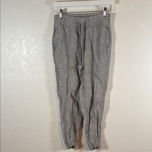 Athleta Gray Linen Pull On Pant Size XS